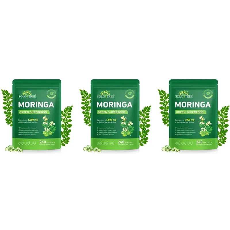 Moringa Leaf Softgels 6000 mg equivalent per portie voor dagelijkse ontspanning Natuurlijke energie Vitaliteit en comfortondersteuning 240 softgels — image 9