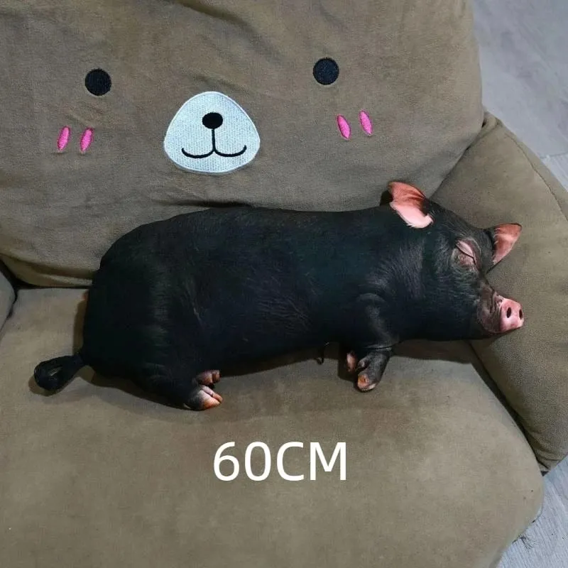 Oreiller en peluche 3D réaliste en forme de cochon, tissu doux et confortable, parfait pour la décoration de canapé, repos au lit, cadeau d'anniversaire pour enfants et adultes