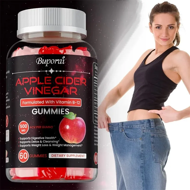 Gummies s jablečným octem – podporuje zdraví trávení, zmírňuje nadýmání a zácpu, spaluje tuky, regulaci hmotnosti — image 1