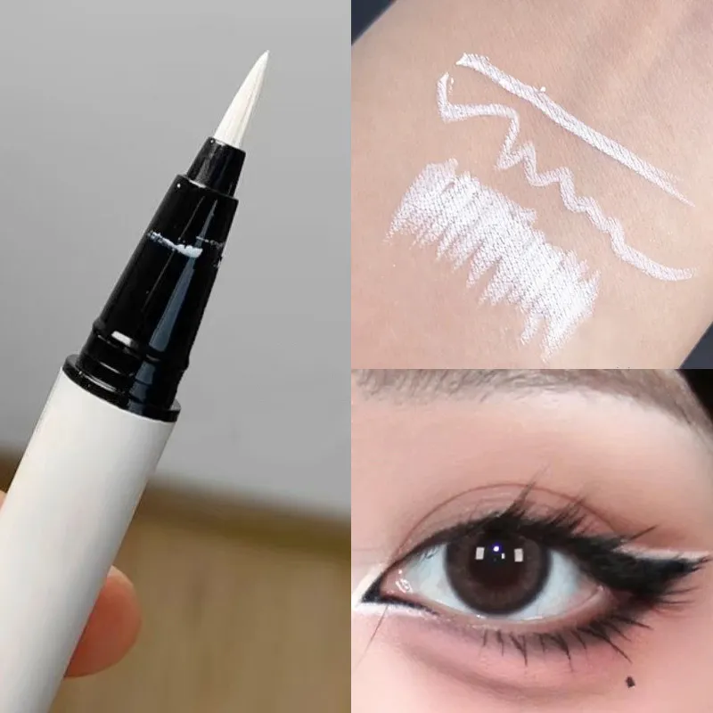 1PC สีขาว Liquid Eyeliner ปากกา Matte Black Long Lasting Waterproof Eye Liner ดินสอ Quick-drying Non-smudge eye แต่งหน้าสำหรับผู้หญิง — image 3
