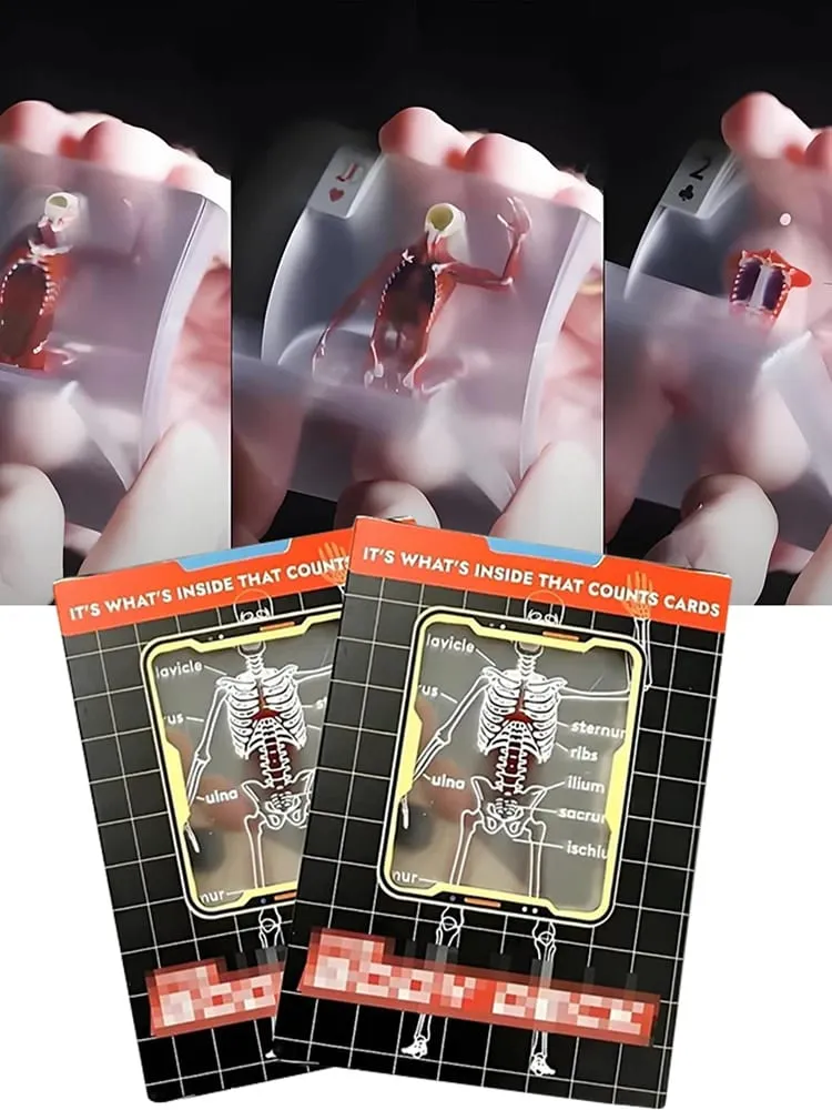 Body Deck การ์ดนำกลับมาใช้ใหม่โปร่งใสเล่นการ์ด Multi-Purpose Human Anatomy เล่นการ์ดสำหรับของขวัญเพื่อน — image 4