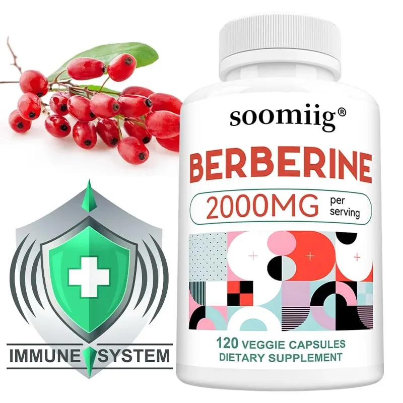 Berberine Extract Supplement - Immune System Support Healthy Gastrointestinal Tract Heart Health - 120 Capsules — image 1