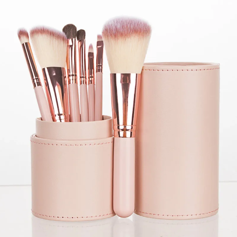 Draagbare 7-delige complete make-upborstels met PU-opbergemmer Foundation Highlight Wenkbrauw Cosmetische kit voor beginners — image 9