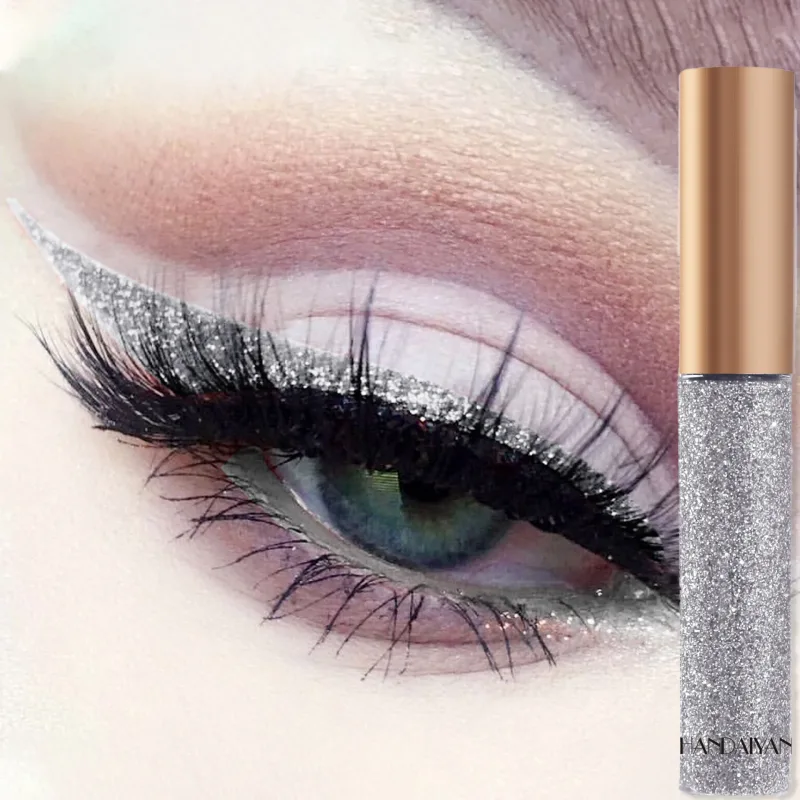 Glitzernder flüssiger Eyeliner-Stift, glitzerndes, hochglänzendes Pigment, Bühnendiamant-Lidschatten, langanhaltendes, wasserfestes Augen-Make-up