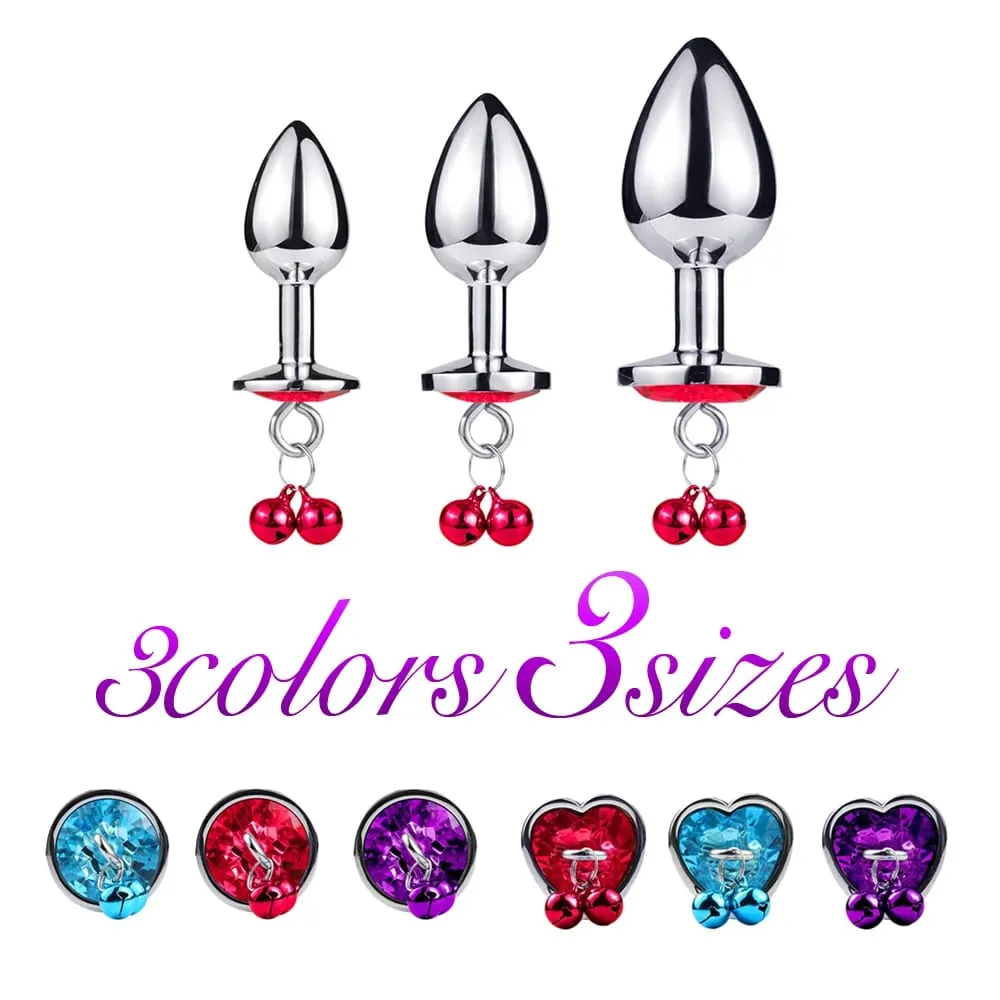 3 größen Metall Glocke-förmigen Anal Plug Traktion Kette Anal Massage Prostata Stimulation Massage Werkzeuge Erwachsene Sex Spielzeug Für paare — image 3