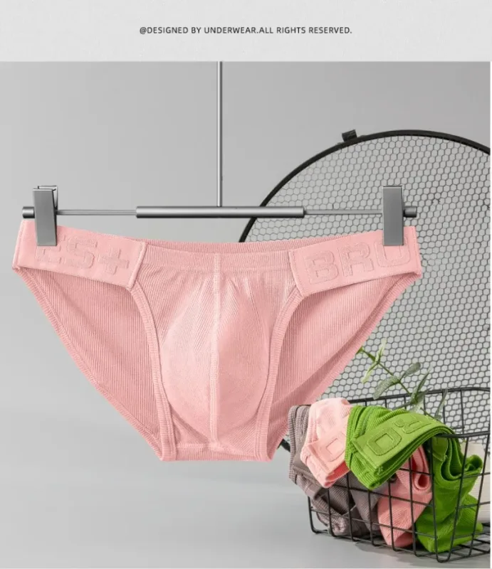 Herrenunterwäsche, einfarbig, niedrige Taille, schweißabsorbierend, großer U-konvexer Beutel, sexy Herren-Slips — image 14