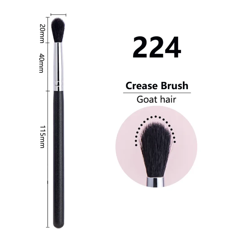 224 Crease Brush Eye Shadow Crease Blending Makeup Brushes High Quality Flame Shape Goat Hair Eye Shadow Crease Makeup Tool