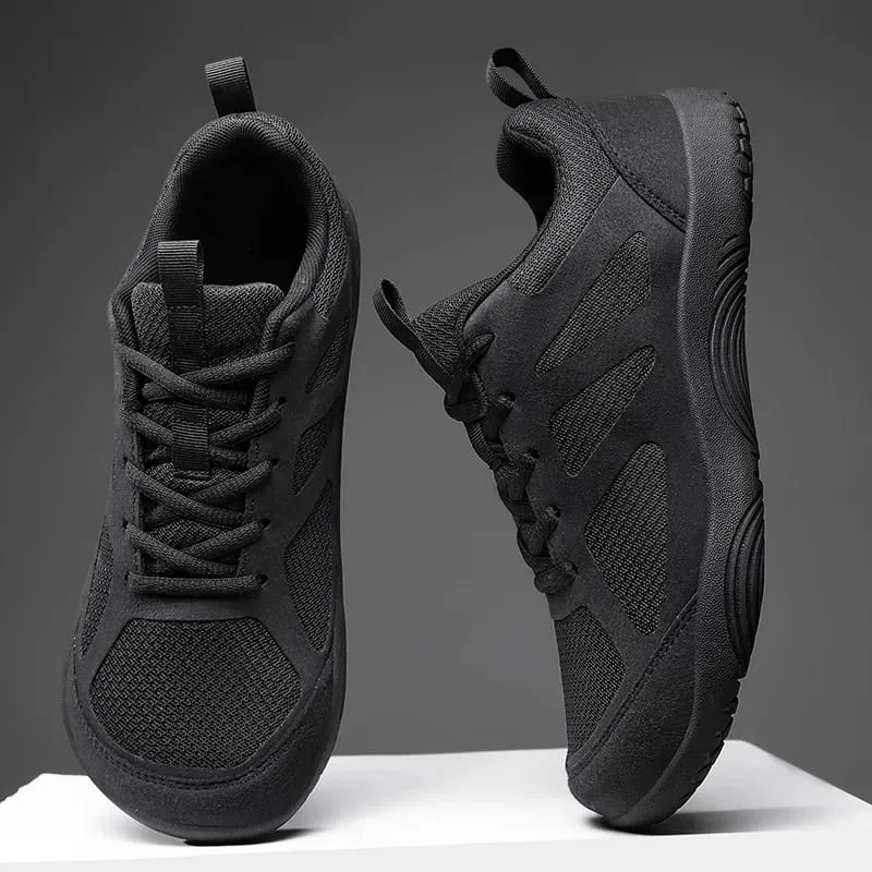 Plus ขนาด Minimalist Barefoot รองเท้าน้ำหนักเบา Breathable Zero Soles ผู้ชายวิ่งรองเท้าผ้าใบกลางแจ้งกว้าง Toe Casual เดินรองเท้า
