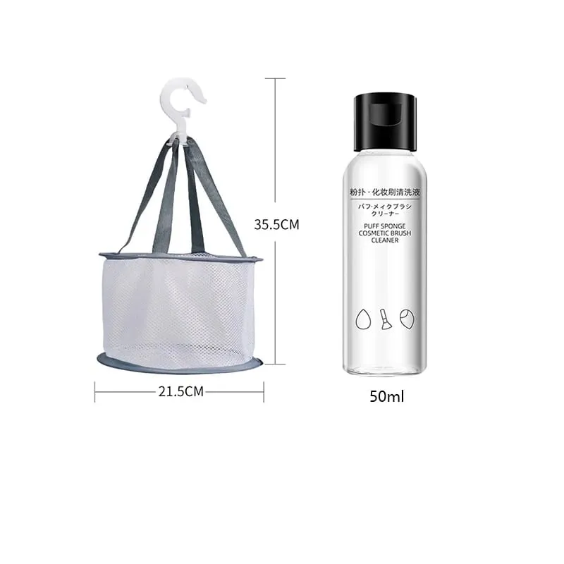 Make-up Pinsel Schwamm Mixer Puff Reiniger Make-Up-Tools Waschen Reinigung Flüssigkeit Schüssel Luft Trocknen Netto Set Für Pulver Lidschatten — image 11