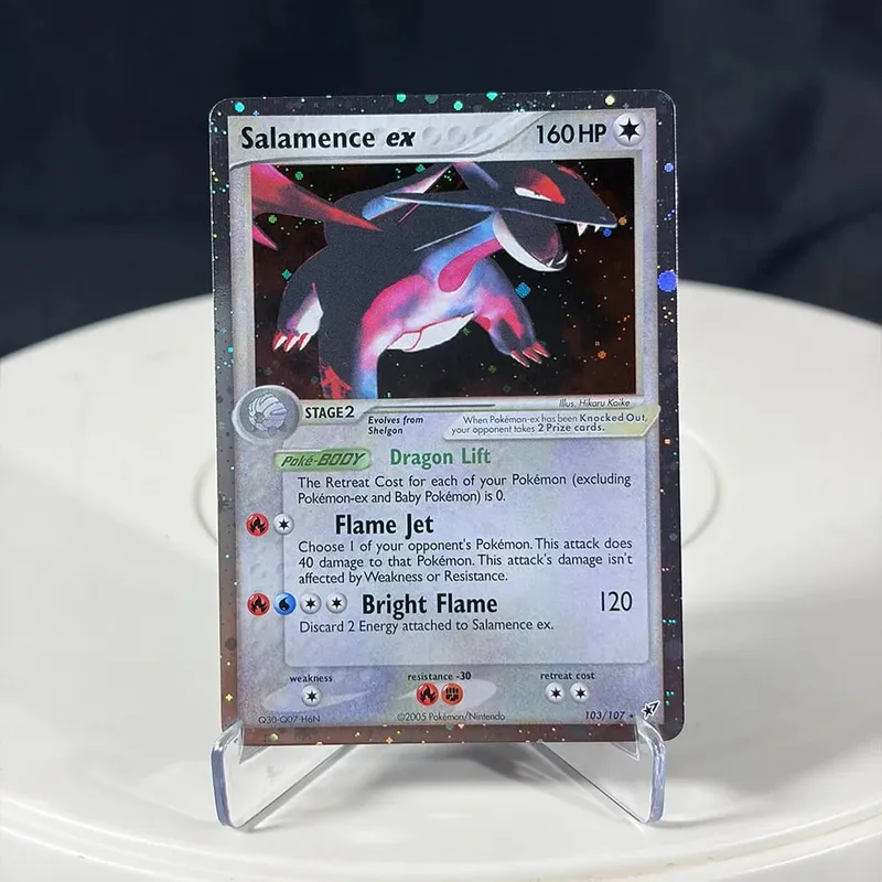 Karty proxy Seria EX Rayquaza Złota gwiazda Charizard Gengar Pikachu Hobby Hobby Kolekcje Kolekcja gier Karty Anime