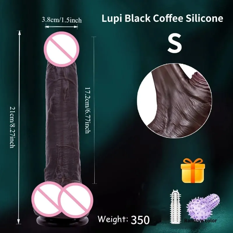 Donna Realistica Morbida Doppio Strato di Pelle di Silicone Scorrevole Prepuzio Testicoli Dildo Massaggiatore Anale Pene Butt Plug Giocattoli Adulti Del Sesso18 — image 8