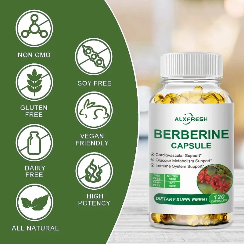 Ekstrak Berberine 1500Mg untuk Menggalakkan kolesterol yang sihat dan Membantu fungsi kardiovaskular Fungsi Gastrointestinal Antioksidan — image 2