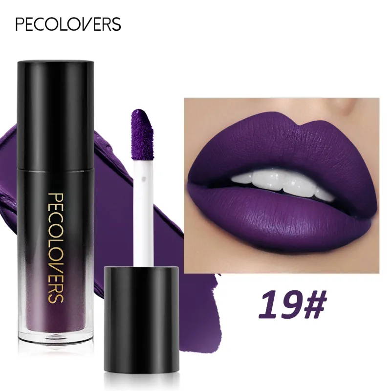 หลายสี Matte Velvet ลิปกลอสกันน้ำ Long-Lasting Non-Stick CUP Smooth ลิปสติกใช้สีสูง Rendering — image 13