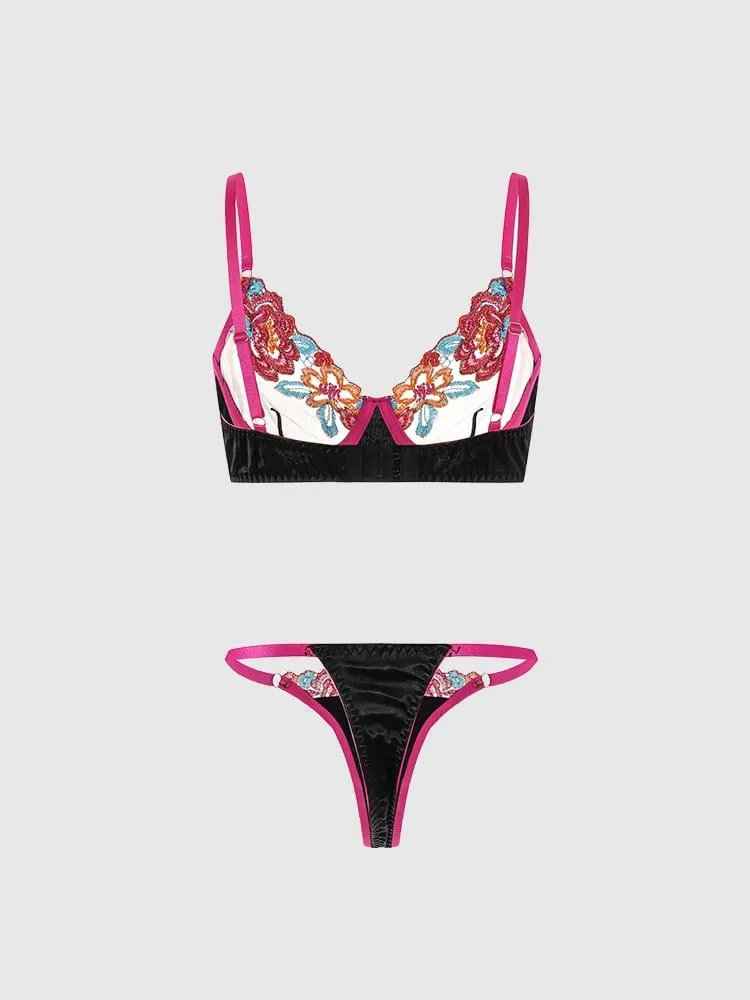 I reggiseni ricamati da donna sono disponibili in set di reggiseni con ferretto — image 2