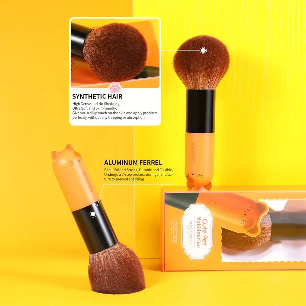 Docolor Makeup Foundation Børster Sødt tegneserieansigt Kabuki Blush Powder Contour Fan Makeup Børste Syntetiske hår Makeup Værktøj — image 2