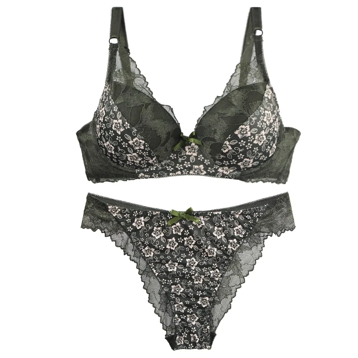 2024 New Thin Mode Cup Push Up Bras Set BCDE Bílá Vínová Béžová Černá Zelená Modrá Push Up Spodní prádlo pro ženy — image 2