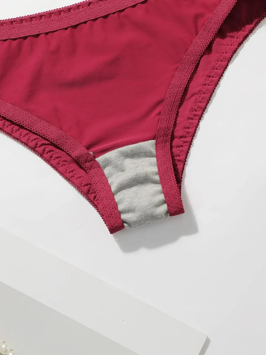 2 แพ็คผู้หญิง Underwire Bra ชุด Push Up เสื้อยืด Bras กับกางเกงเซ็กซี่และสบายทุกวันชุดชั้นใน