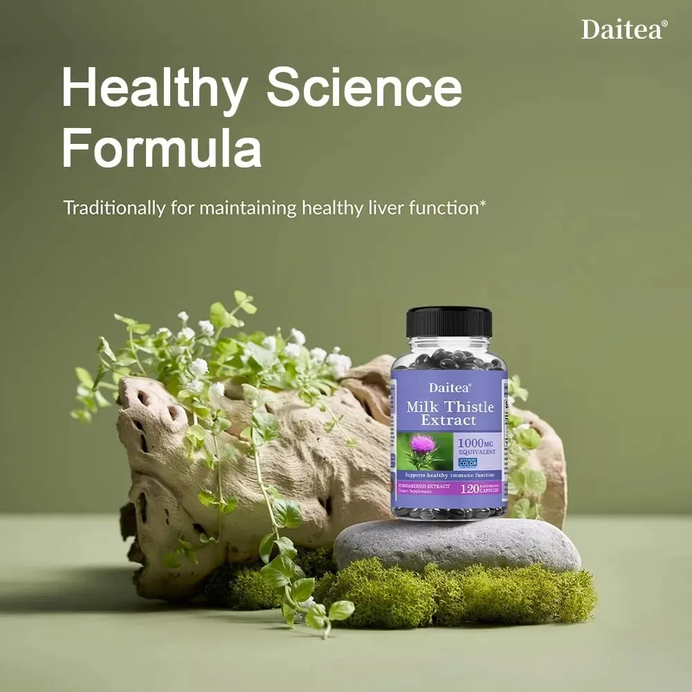 Milk Thistle Capsules - 1000mg for Health Boosts Liver Detox Antioxidants for Skin and Digestive Liver Health — image 5