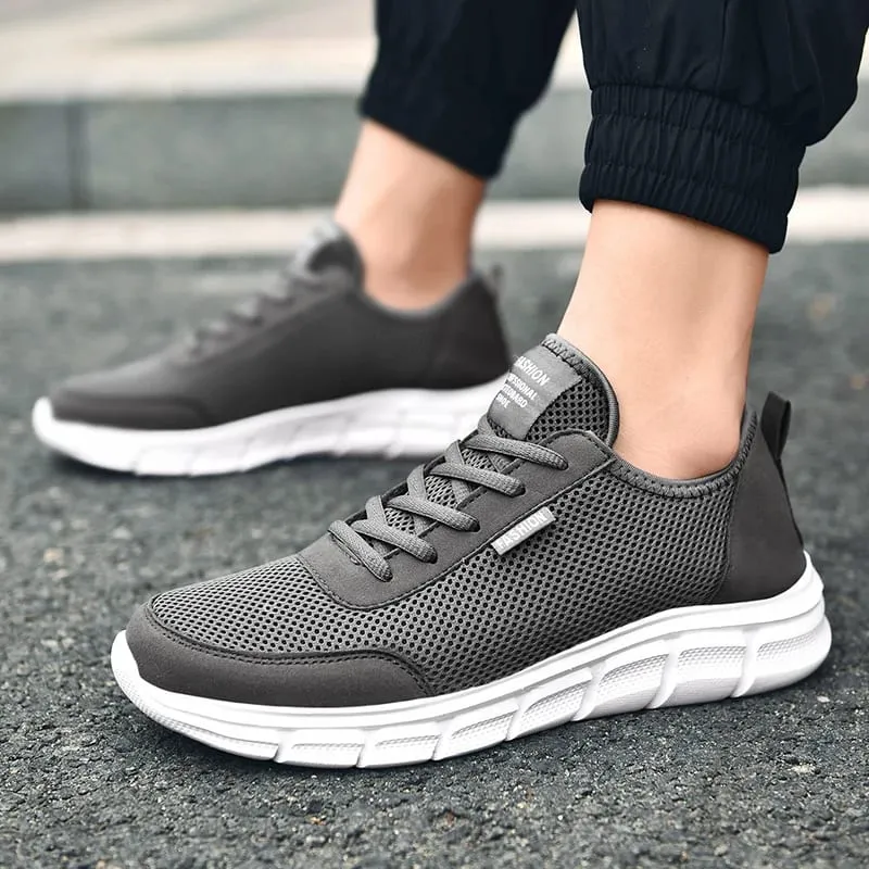 Nuove sneakers da uomo in mesh traspirante, leggere, casual, scarpe da passeggio da uomo, taglia grande 39-48, comode sneakers nere da uomo — image 6