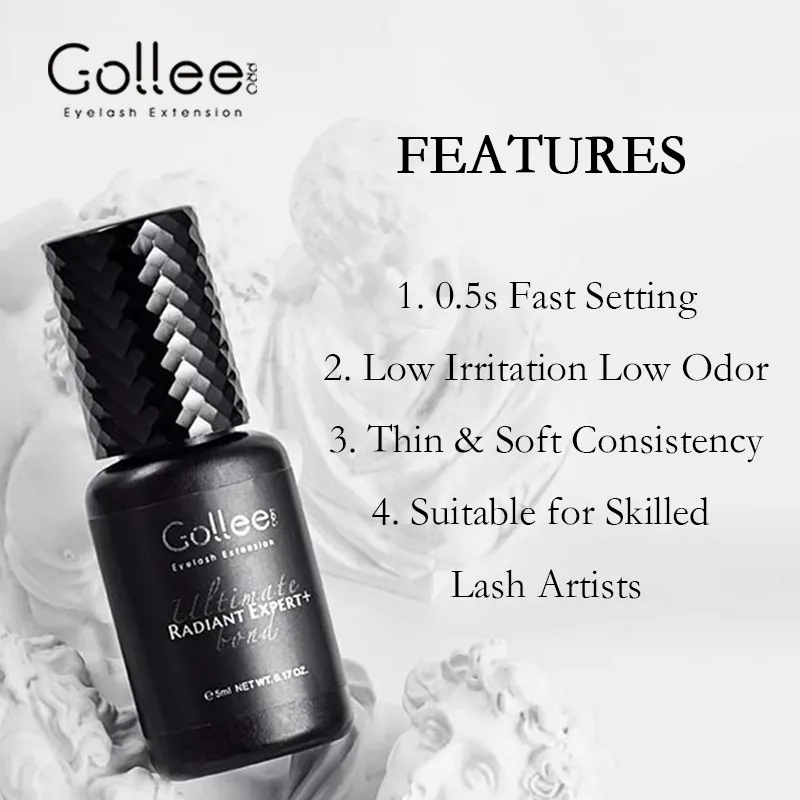 Gollee 0.5s Fast Dry Lash Extension Glue Professional Lash Adhesive Lasting 6-8 Weeks Waterproof Grafting Eyelash Super Bonder — image 6