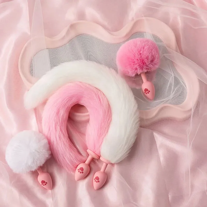 กระต่ายนุ่มหางยาวโลหะ Anal Stopper SM กระต่ายหาง Butt Plug Anal Sex ของเล่นนวดต่อมลูกหมาก Anus Sex ผลิตภัณฑ์สำหรับชาย — image 2