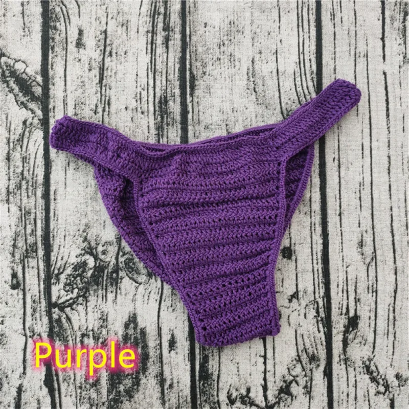 Chaud hommes femmes sous-vêtements respirants main Crochet taille basse Gstring natation bain de soleil string Sissy culottes Трусы Мужские — image 16