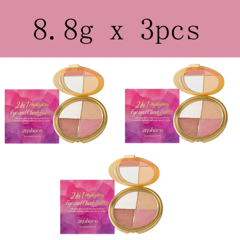 Palette di fard e ombretti illuminanti - Portatile, versatile, naturale e multiuso per il trucco quotidiano di occhi e guance — image 8