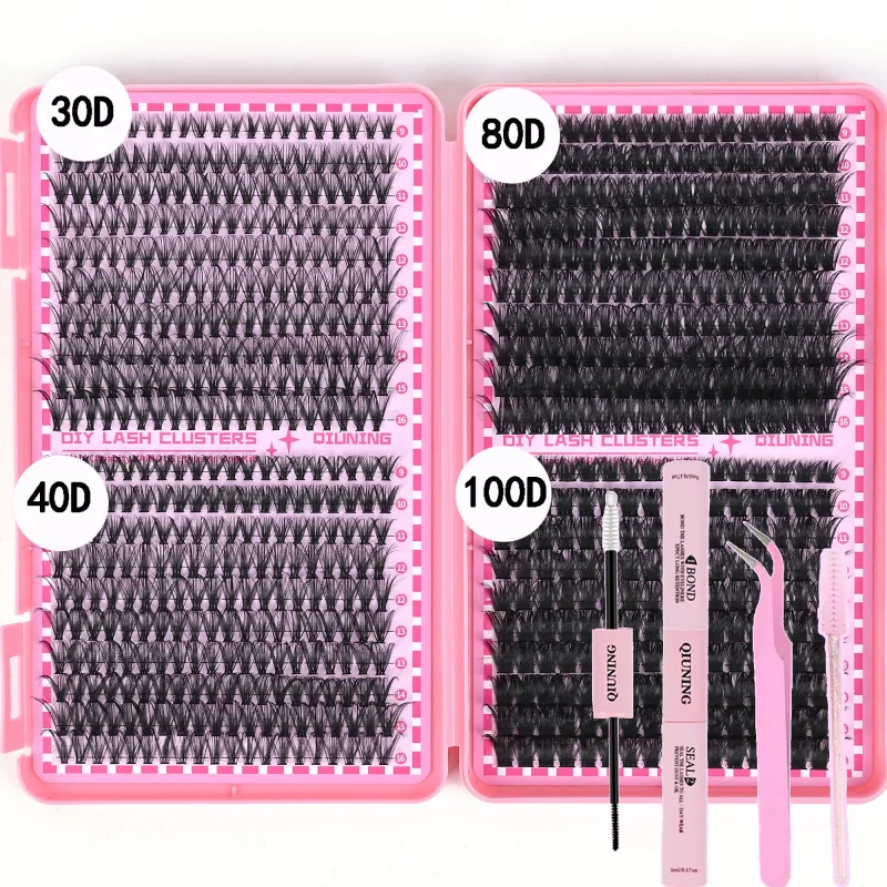 800PCS Kit Sambungan Bulu Mata Kluster DIY Kit Sambungan Bulu Mata Kit Bulu Mata dengan Ikatan Bulu Mata dan Pinset Bulu Mata Kedap — image 11