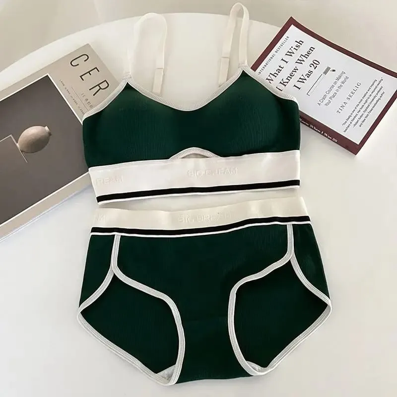 Nahtlose Sport-Bralette für Teenager, kabellos, Anti-Sagging, dünne Körbchen, kleine Bruststütze, Racerback, leichtes BH-Set, Dessous — image 14
