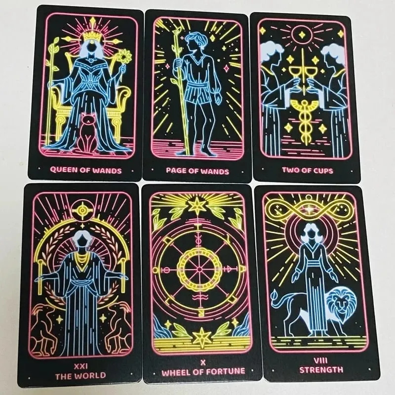ไพ่ทาโรต์ที่เรียบง่ายทันสมัยเรียบง่าย 78 สำรับ Divination Fate English Edition Oracle Board เล่นเกมตารางสำหรับงานปาร์ตี้ — image 1