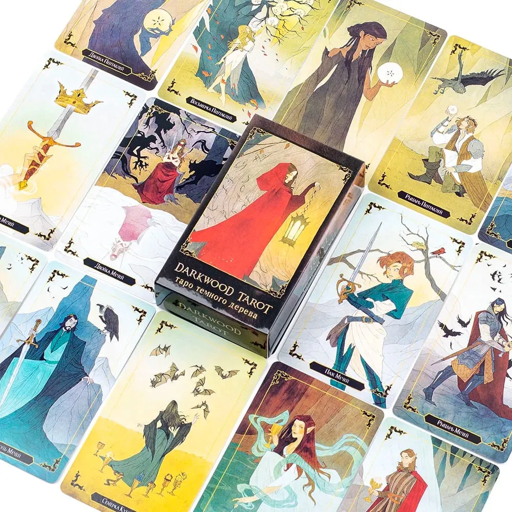 Jeu de Tarot en bois sombre, 78 cartes, Visions russes, édition Divination, jeux de société, 10,3x6cm — image 5