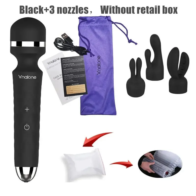 Nalone Rock ที่มีประสิทธิภาพ Clitoris Vibrator ชาร์จ USB Magic Wand AV Vibrator เครื่องนวดผลิตภัณฑ์ทางเพศเพศเร้าอารมณ์ของเล่นสำหรับผู้หญิง — image 18