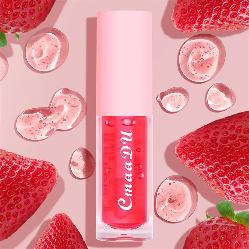 Fruit Color Changing Lip Gloss Strawberry Lip Oil Moisturizing Reduce Lips Line Liquid Lipstick Waterproof Jelly Plump Lips Care — image 1