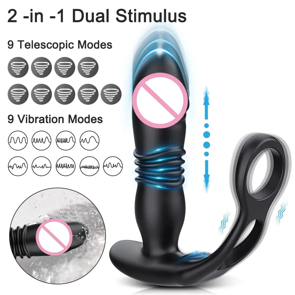 男士前列腺按摩器 APP 肛門振動器伸縮肛門塞前列腺刺激器性玩具男式推力肛塞 — image 2