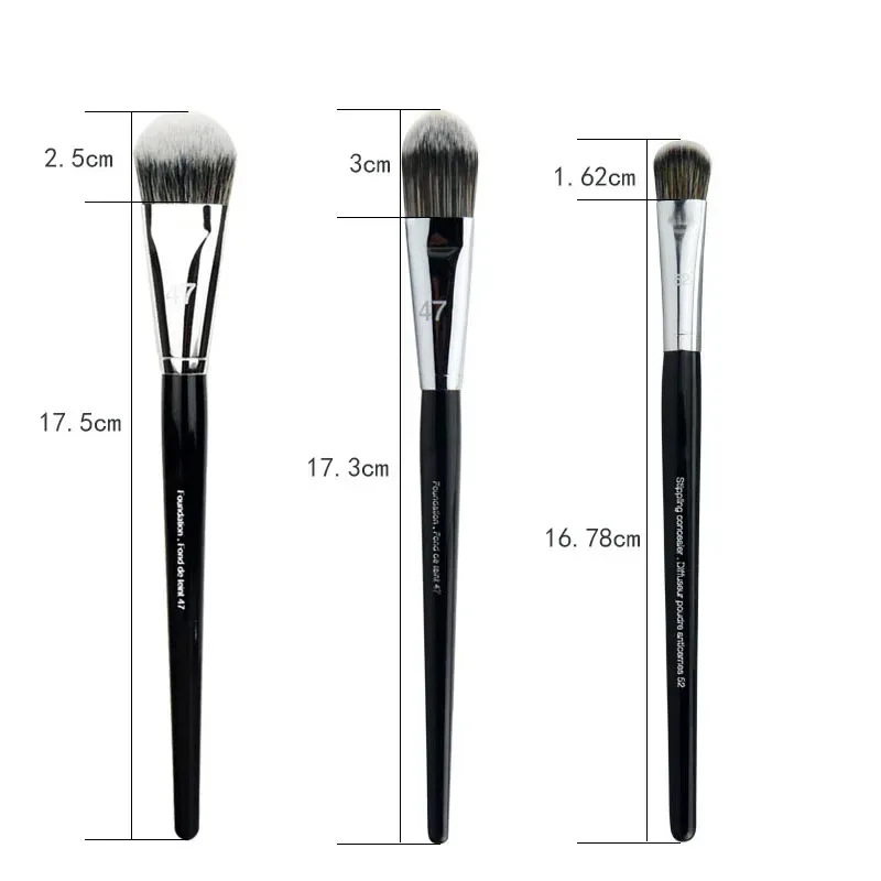 #52 Kuas Concealer Foundation #47 Kuas Rias Sapu Miring Alas Bedak Cair Wajah Alat Rias Eye Shadow Brochas Maquillaje — image 6