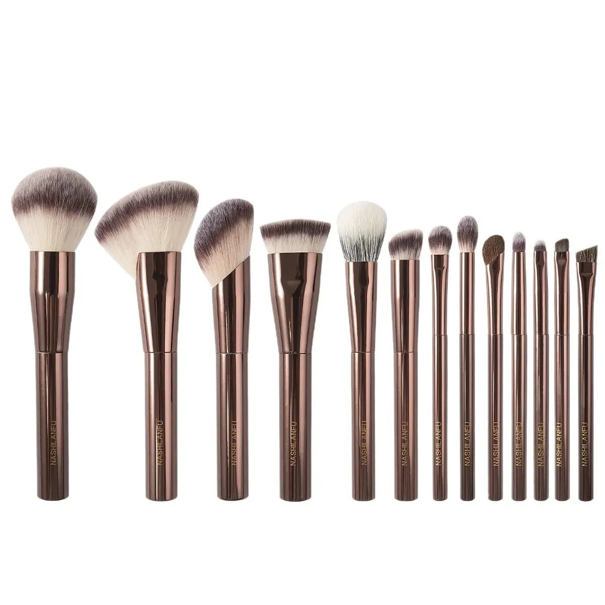 Serie de brochas de maquillaje, base en polvo, corrector, colorete, contorno, sombra de ojos, delineador de ojos, punteado, resaltador, cepillo para esculpir — image 6