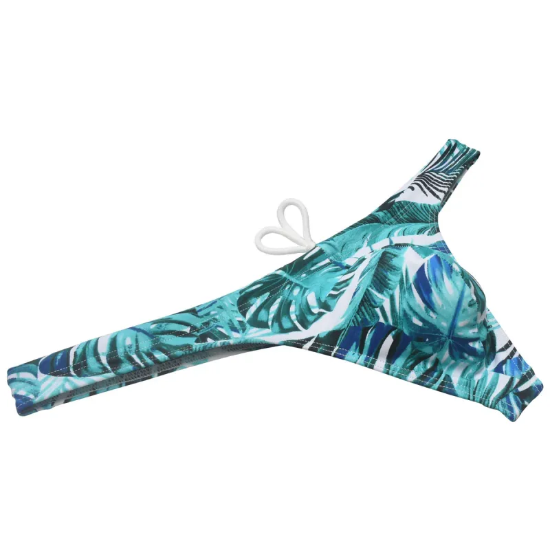 Sexy Swim Thong Men's Swimwear Bikini Briefs Drawstring Quick-dry Elastic Underwear Pouch Beach Tangas Surfing Poolside — image 19