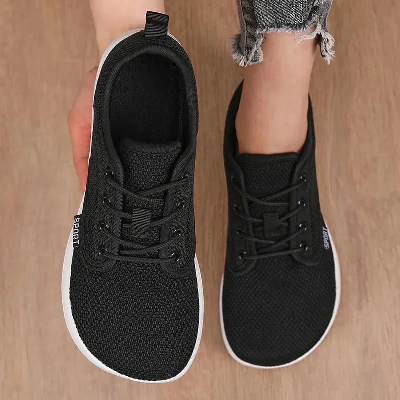 Summer Breathable Women's Flat Shoes Lightweight Mesh Comfortable Walking Shoes Men's Wide Foot Soft Sole Casual Wear Bare Foot — image 9