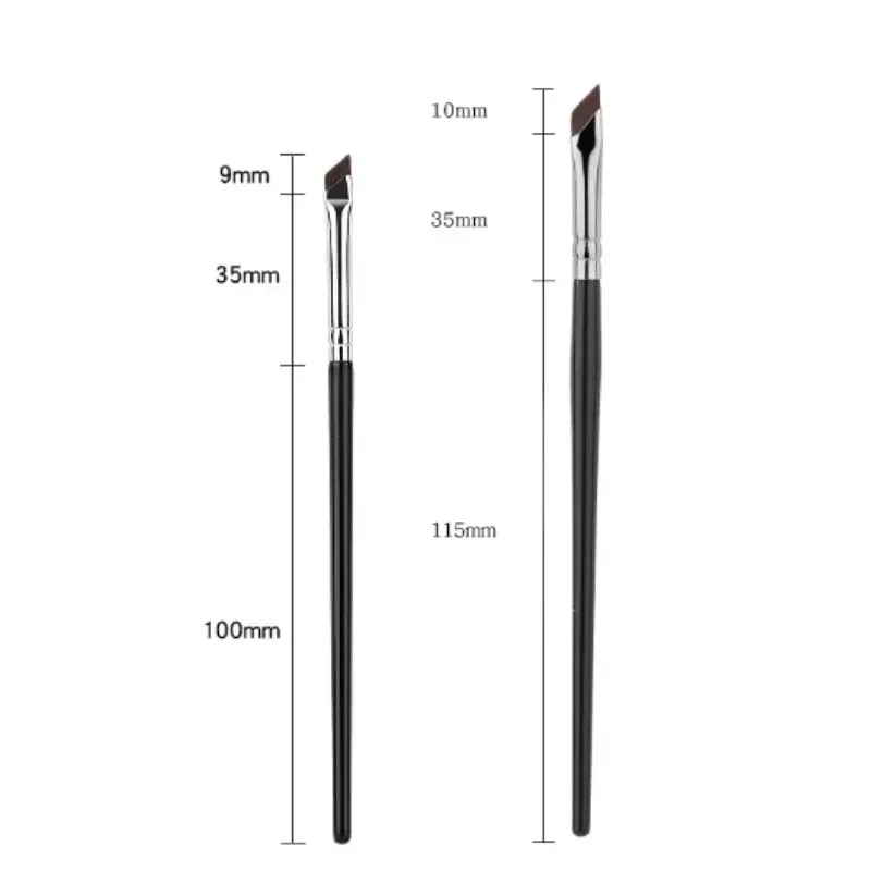 1-16ks Upgrade Blade štětec na oční linky Ultratenký jemný úhlový plochý štětec na obočí Tužka na obočí štětec na make-up štětec na přesné detaily