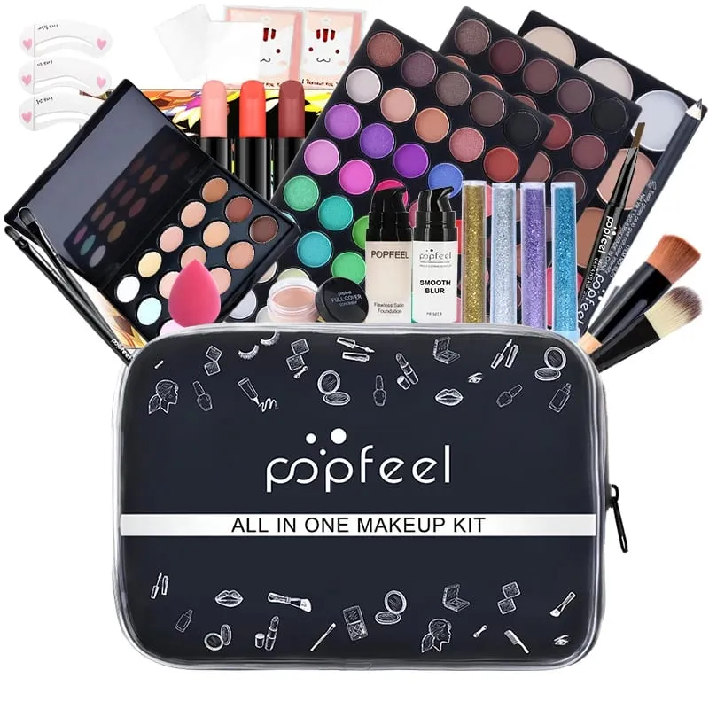 Kit de maquillaje todo en uno, 3 opciones de juego, conjunto de cosméticos faciales completos, regalo para principiantes para mujeres — image 4