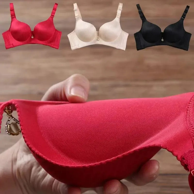 Sexy Wireless Push Up Bra No Steel Ring Seamless 8cm Thick Padded Lingerie for Women Comfort Adjustable Straps — image 4