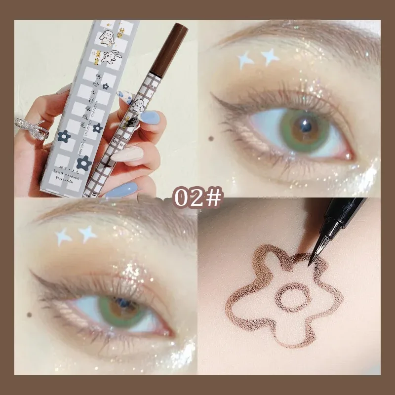 Bunter flüssiger Eyeliner-Stift, matt, wasserfest, nicht blühender Eyeliner, langlebiger flüssiger Eyeliner-Stift, Augen-Make-up-Kosmetik — image 13