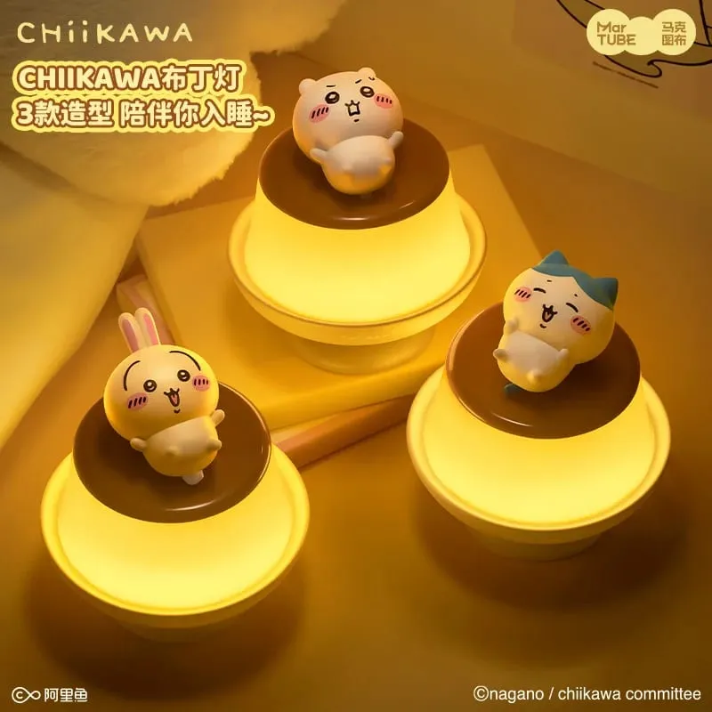 Chiikawa Pudding Lamp Kawaii Hachiware Usagi Desktop Ornament Toy Birthday Gift Anime Fans Bedroom Bedhead Atmosphere Lighting — image 1