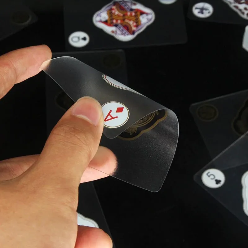 Spielkarten mit transparenter, wasserfester PVC-Kunststoff-Pokerkarte mit Box, perfekt für Blackjack Euchre und andere Spiele — image 2