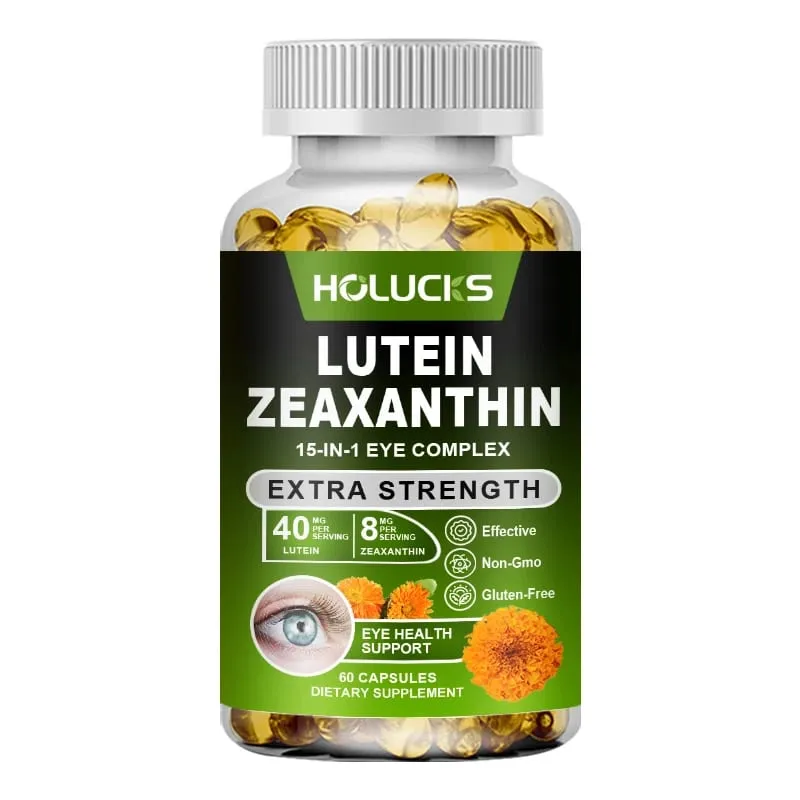 Fortschrittliches Lutein- und Zeaxanthin-Ergänzungsmittel mit Vitamin E für die Gesundheit der Makula und die Klarheit der scharfen Sehlinse sowie die Nachtsicht. Ohne Gentechnik