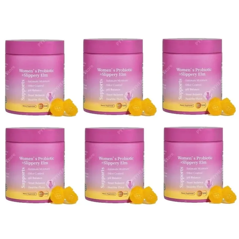 Gummies Probiotik Kesejahteraan Wanita dengan Keseimbangan PH Elm Licin dan Sokongan Flora untuk Wanita Perisa Nanas 60 Kiraan — image 12
