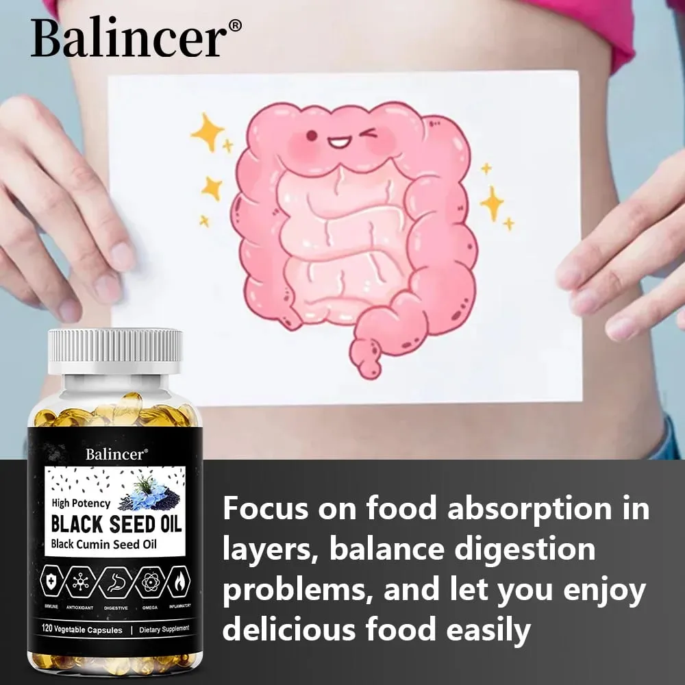 Black Seed Oil Capsules Supports Overall Health | Boosts Immune System Improves Digestion Antioxidant Non-GMO Gluten-Free — image 5