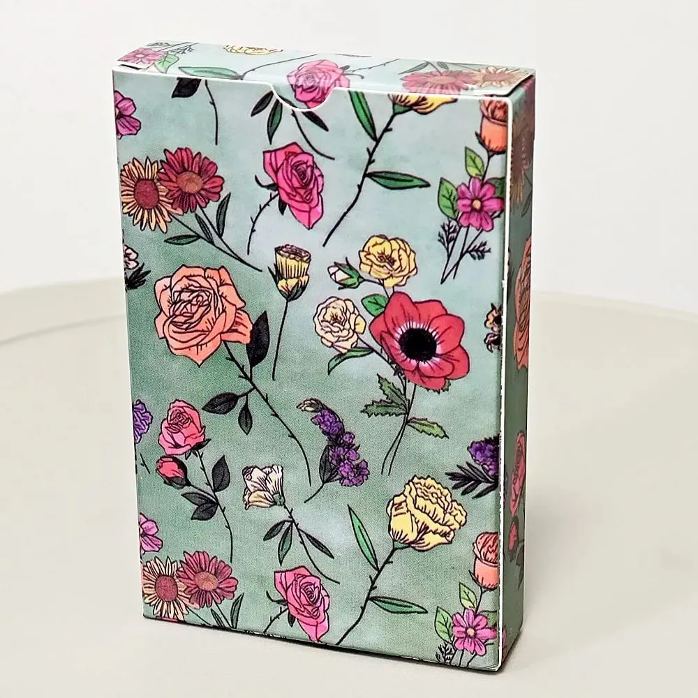 9*6 ซม. Floraneum Lenormand Tarot Oracle 36 Lenormand การ์ดภาพประกอบประดับด้วยดอกไม้ตกแต่ง — image 2