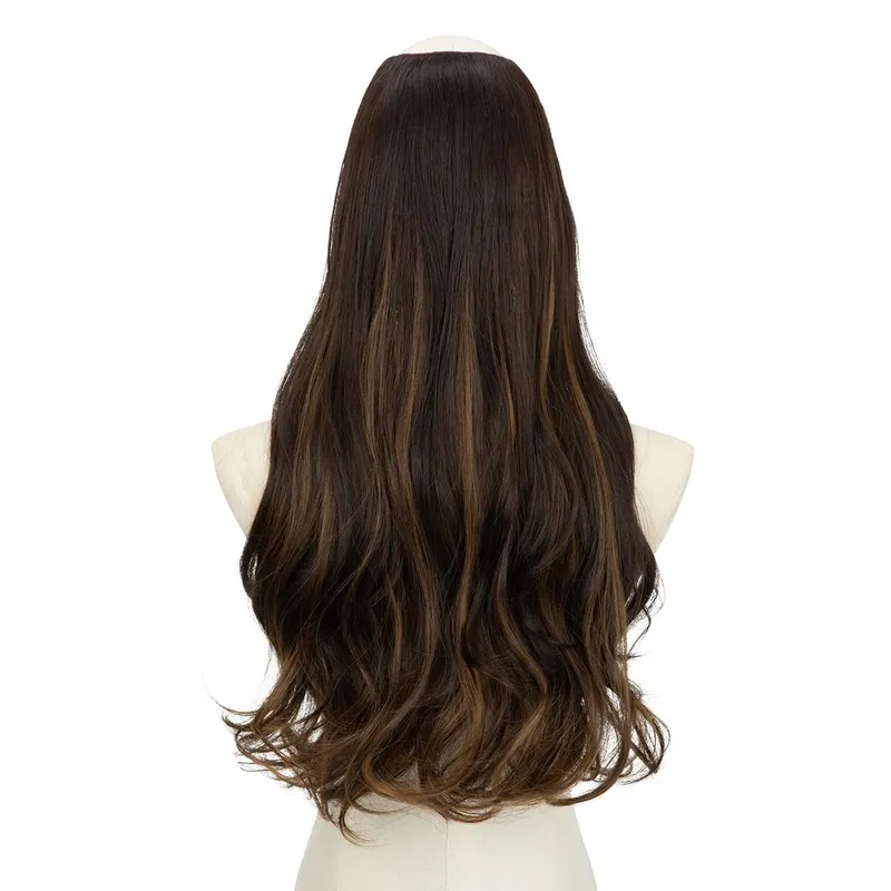 Premium Synthetic U-Part Clip In Hair Extension Long Thick Curly Natural Blonde False Heat Resistant Hair Hairpieces For Women — image 10