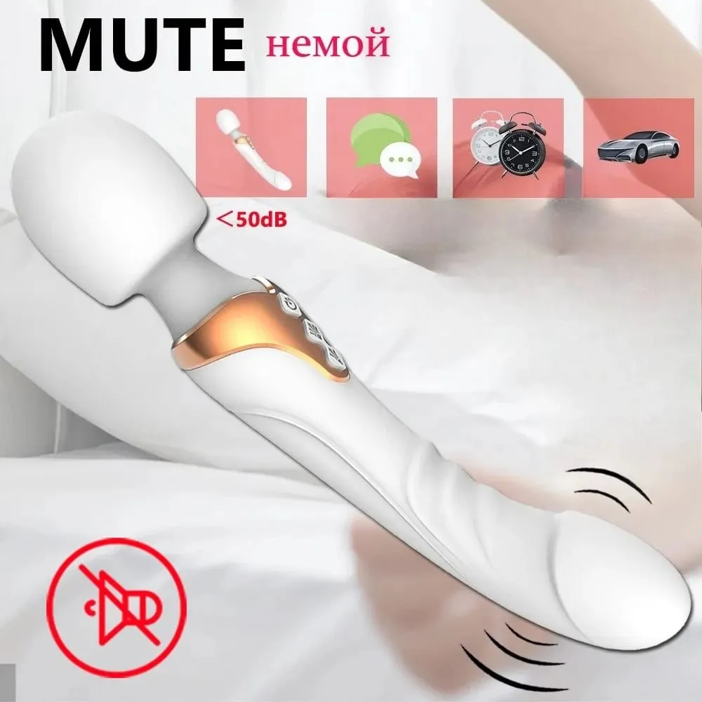 ผู้หญิงที่มีประสิทธิภาพ AV Dildos Vibrator Magic Wand 10 โหมด Clitoris Stimulator G Spot ช่องคลอดหัวนมนวดเพศผู้ใหญ่ของเล่นสำหรับผู้หญิง — image 4
